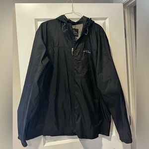 Eddie Bauer Black Lightweight Rain Coat